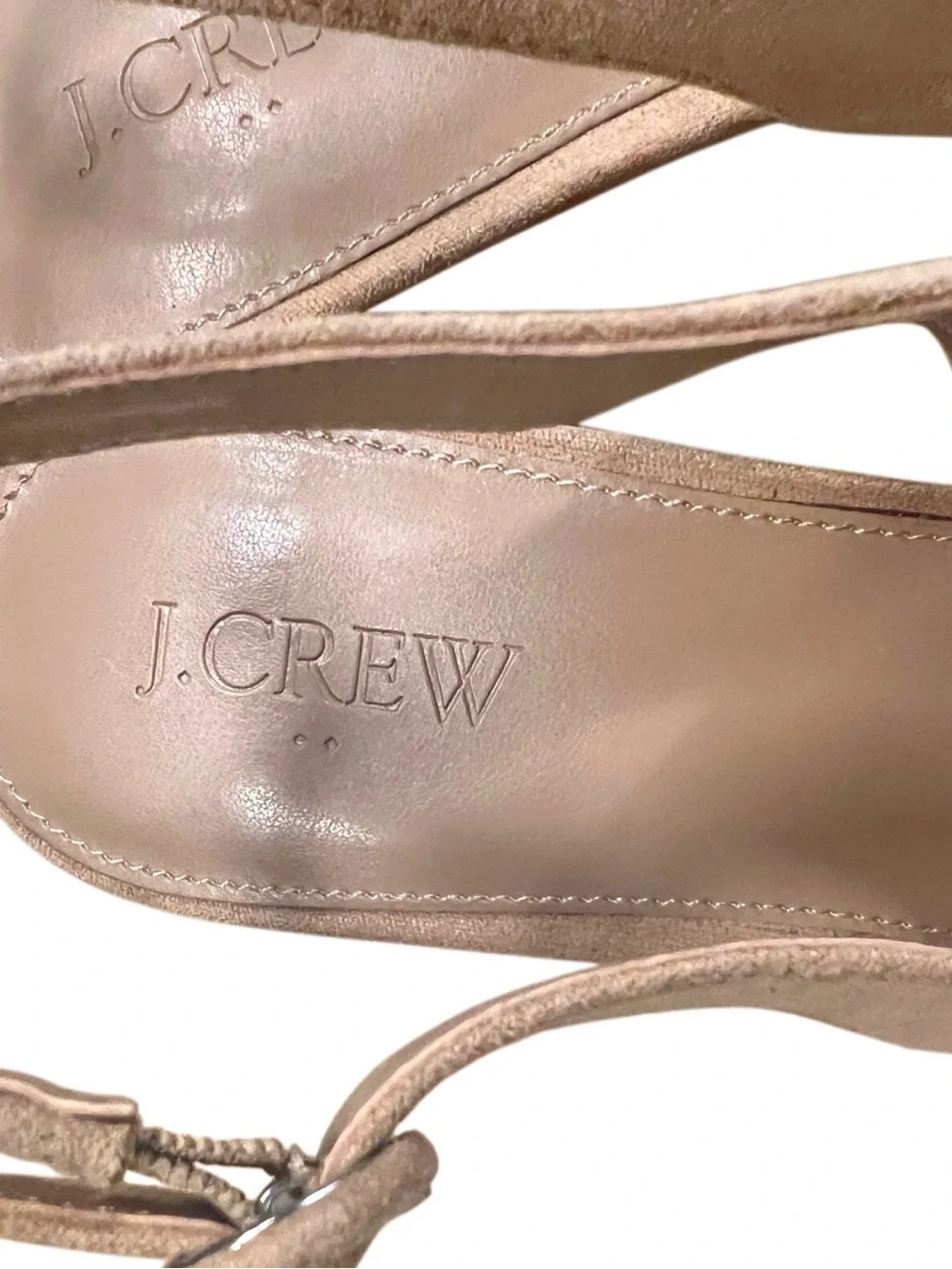 J Crew Tan Pointed-Toe Slingback Kitten Heel Women’s Shoe Sz 9